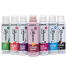 Sete desodorantes Monange com cores de embalagens diferentes representando as diversas linhas do produto